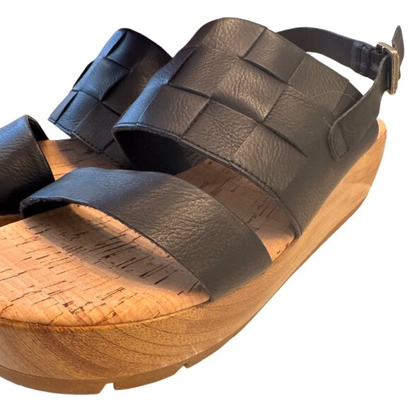 Kork Ease Fraya Platform Sandal Size 8 Black Leather Open Toe NWOB Buckle NWOB - Picture 8 of 11